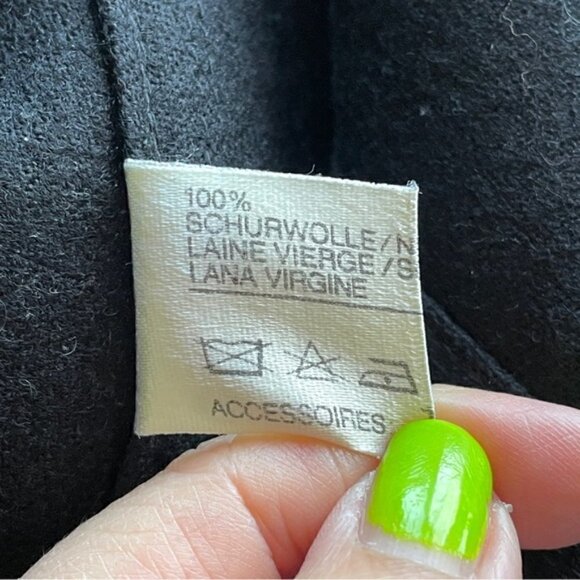 🛑 Vintage Louis Feraud Midnight Navy Wool Minimalist Straight Coat - L - Picture 7 of 11